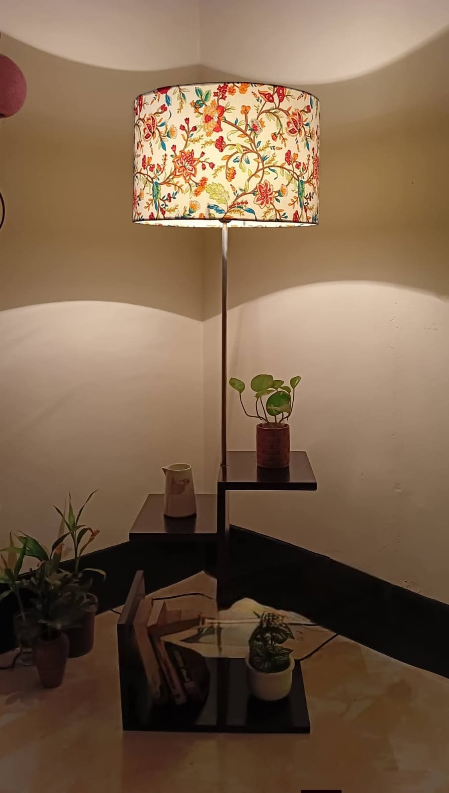 Wooden floor lamp