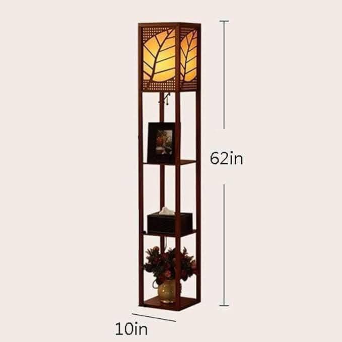 Wooden floor lamp
