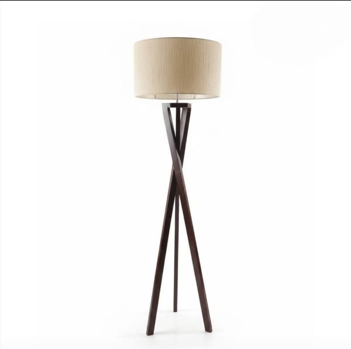 Wooden floor lamp