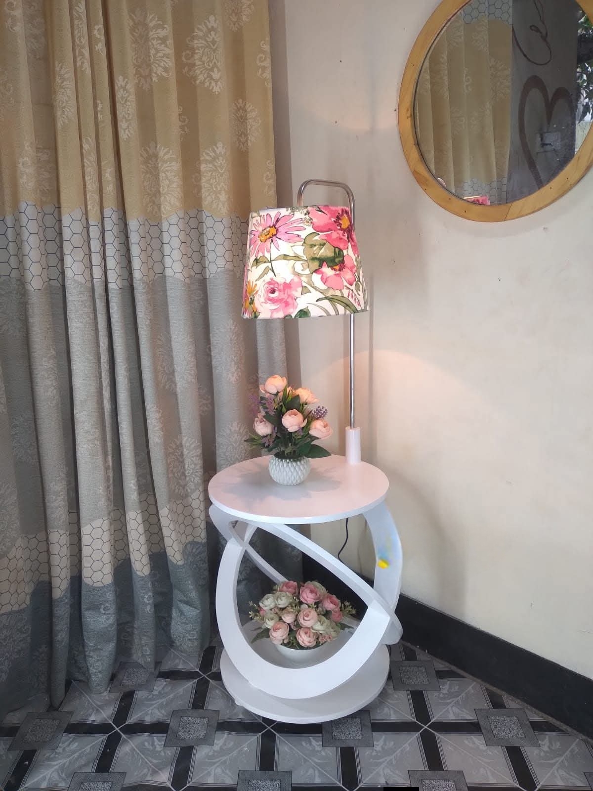 Wooden floor lamp